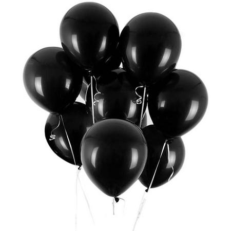 Set van 10 Metallic Ballonnen Zwart | Latex Ballonnen | Feesten & Partijen
